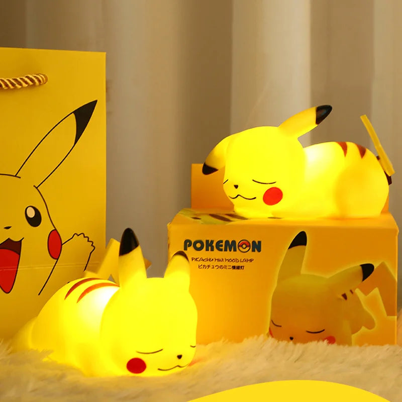 Veilleuse Pokemon Pikachu, Jouet Lumineux Pour Enfants, Lampe De Chevet Mignonne, Cadeau D'Anniversaire Et De Noël Pour Enfants
