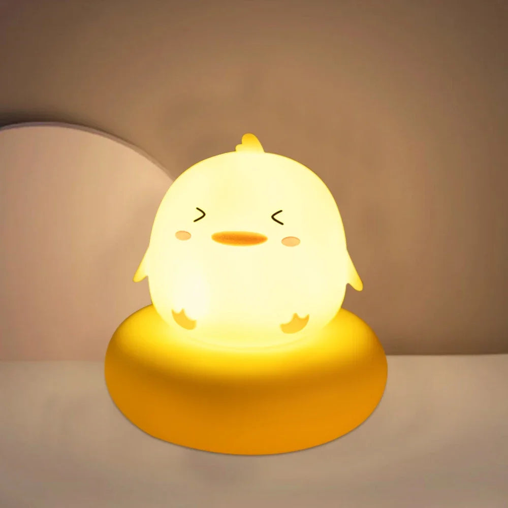 Veilleuse En Forme D'Animal Mignon, Nouveauté, 3 Niveaux, Variable, Veilleuse Pour Pépinière, Lampe De Table Rechargeable Par USB Pour L'Allaitement, Bébé En Bas Âge