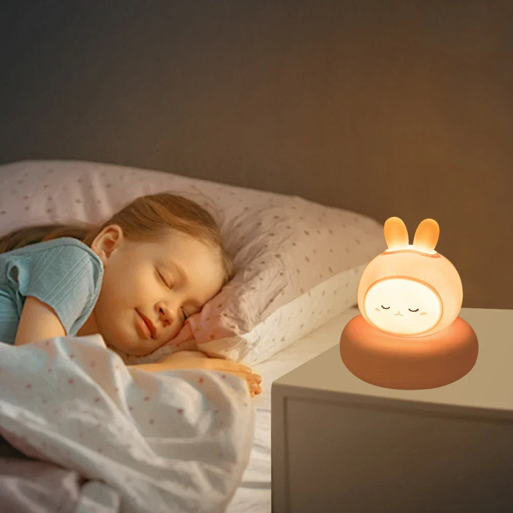 Veilleuse En Forme D'Animal Mignon, Nouveauté, 3 Niveaux, Variable, Veilleuse Pour Pépinière, Lampe De Table Rechargeable Par USB Pour L'Allaitement, Bébé En Bas Âge