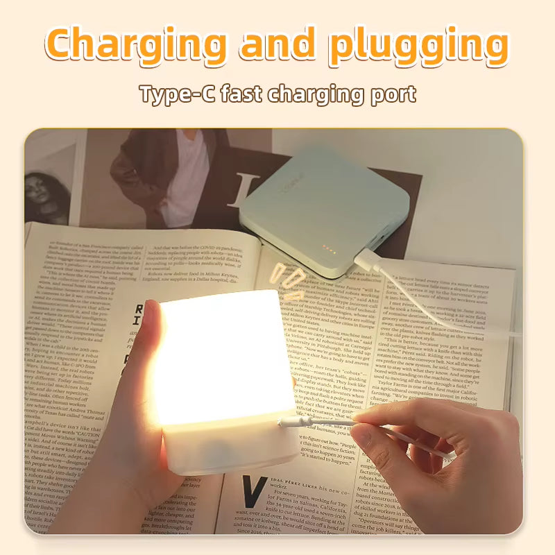 Table Lamp Night USB LED Lamp with Switch Rechargeable Lights for Kitchen Hallway Closet Bedroom Home Night Light Three Colors