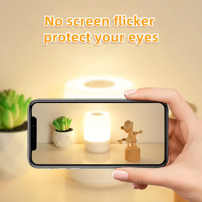 Table Lamp Night USB LED Lamp with Switch Rechargeable Lights for Kitchen Hallway Closet Bedroom Home Night Light Three Colors