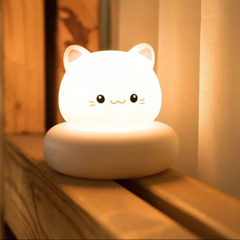 Veilleuse En Forme D'Animal Mignon, Nouveauté, 3 Niveaux, Variable, Veilleuse Pour Pépinière, Lampe De Table Rechargeable Par USB Pour L'Allaitement, Bébé En Bas Âge