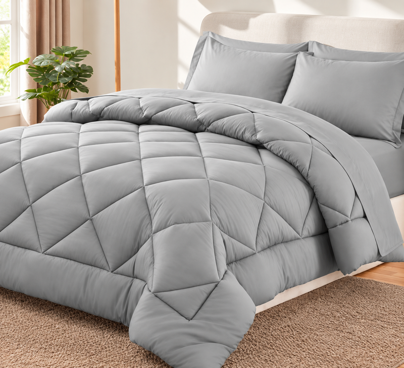 Couette 2 en 1 Dodolia coloris gris clair